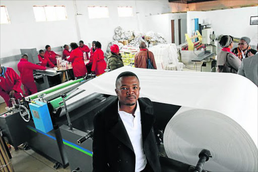 SUCCESSFUL NEWCOMERS: Tankiso Mosie, MD at Red Ribbon, at the factory in Ngcamgeni village near Debe Neck Picture: MICHAEL PINYANA