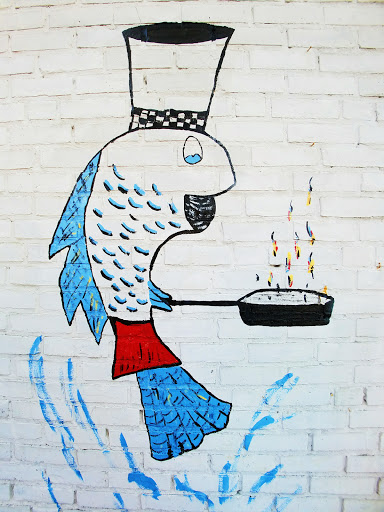Cooking Fish Mural