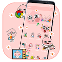 ダウンロード Smart Pink Emoji Theme をインストールする 最新 APK ダウンローダ