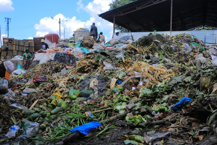 Traders working close to the dumpsite at Muthurwa Market decry inhumane conditions on April 16, 2024.