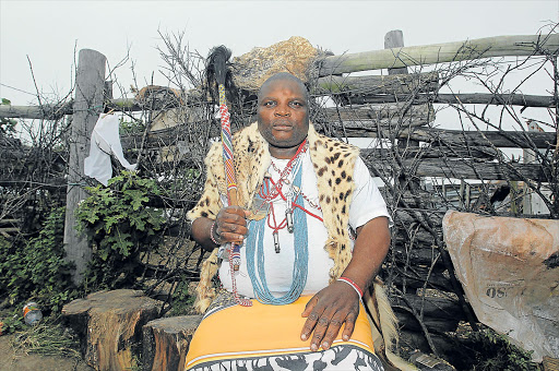 CALLED: Sangoma Siphiwo Mawawa Nyobo doesn’t believe in Christianity Pictures: SIBONGILE NGALWA