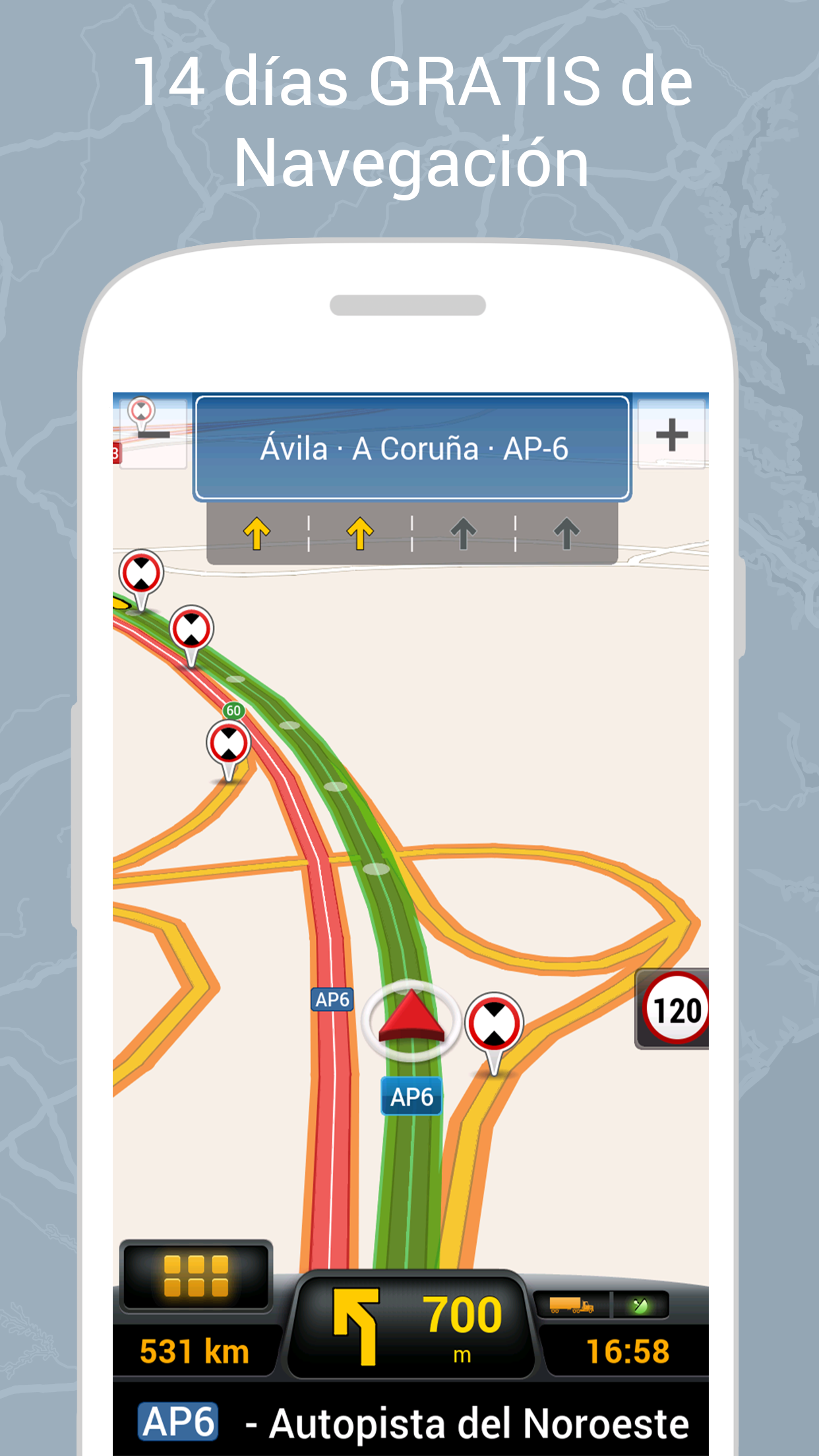 Android application CoPilot Truck GPS screenshort