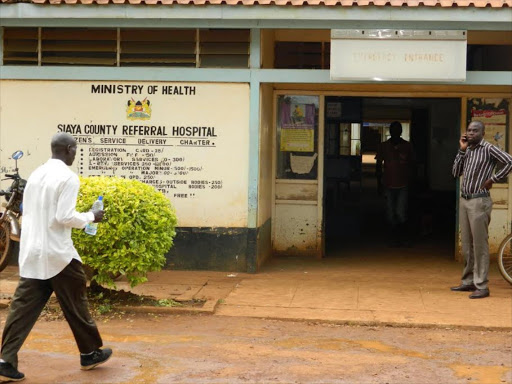 Siaya county referral hospital yesterday where health workers on leave have been recalled following the outbreak of cholera disease on November 3, 2015.Photo Eric Oloo
