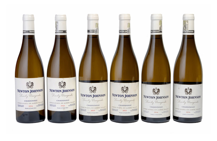 Newton Johnson Family Vineyards Chardonnay 2014-2016.