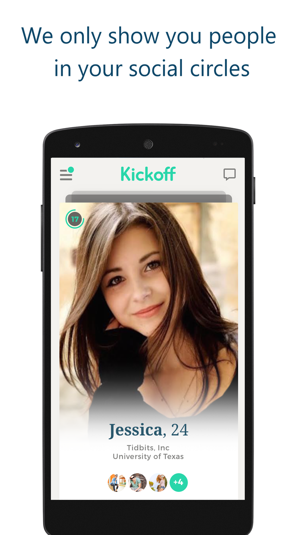 Android application Kickoff - Meet New People screenshort