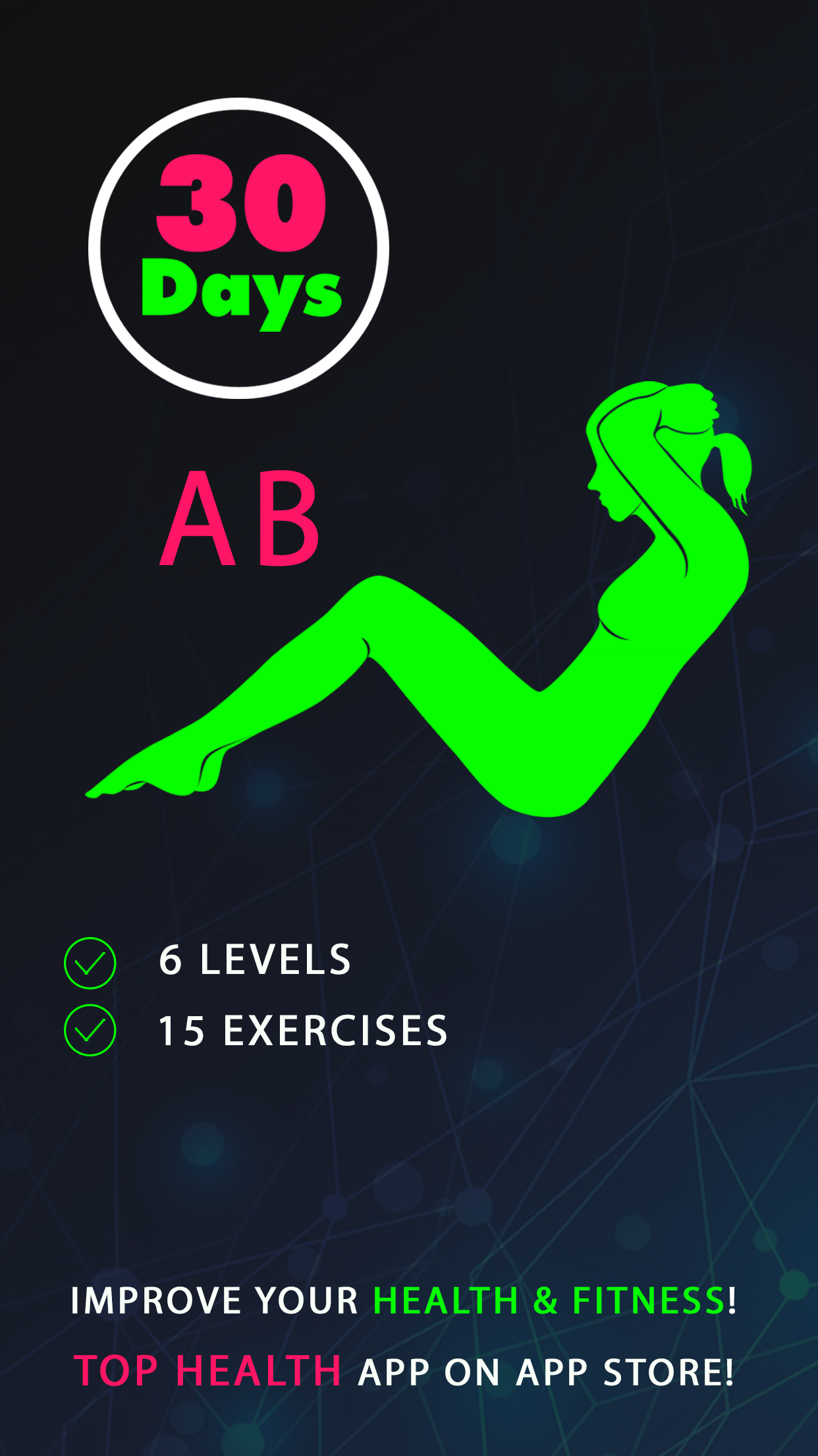 Android application 30 Day Ab Fitness Challenges screenshort