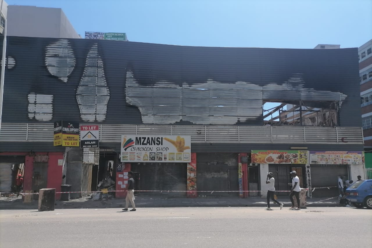 A commercial building in central Durban which housed several small businesses caught alight and the business owners face an uncertain future.