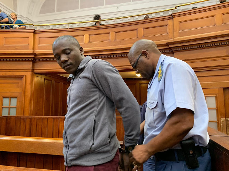 Blessing Bveni, who faces two counts of murder and one of attempted murder, in the high court in Cape Town.