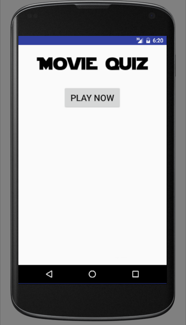 Android application Movie Quiz screenshort