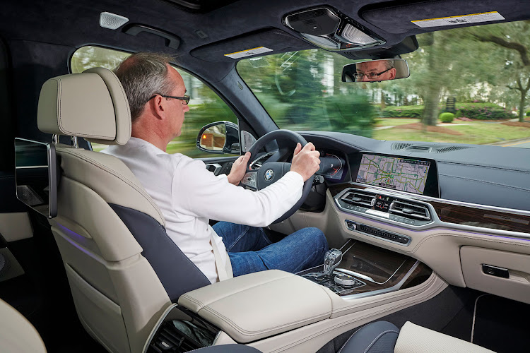 The interior features the latest BMW design and technology.