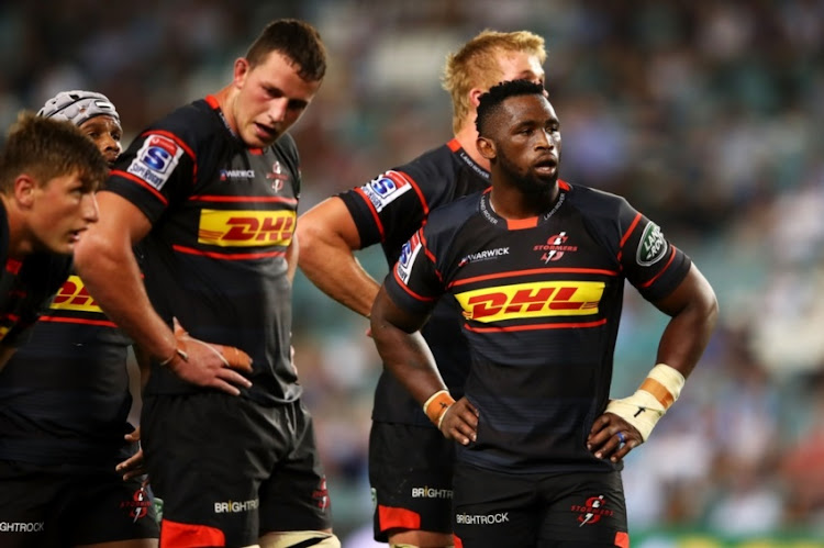 Siya Kolisi of the Stormers watches on during the round two Super Rugby match between the Waratahs and the Stormers at Allianz Stadium on February 24, 2018 in Sydney.