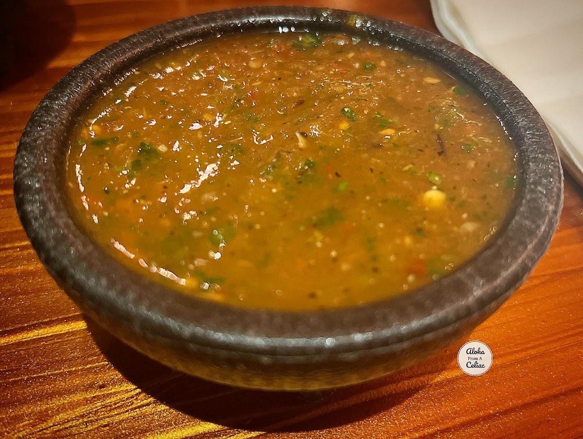 Salsa served with chips