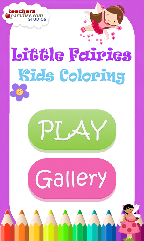 Android application Girls Coloring Little Fairies screenshort