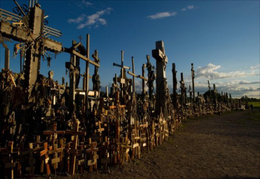 Crosses are displayed on the "Hill of Crosses", in Northern Lithuania. File photo.