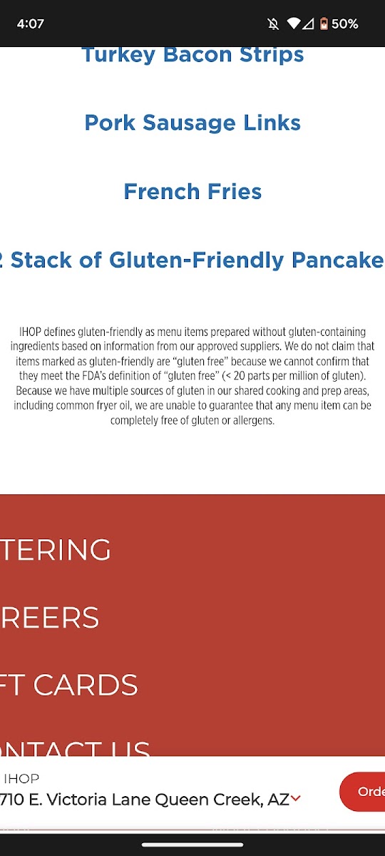 FYI gluten friendly doesn't mean gluten free