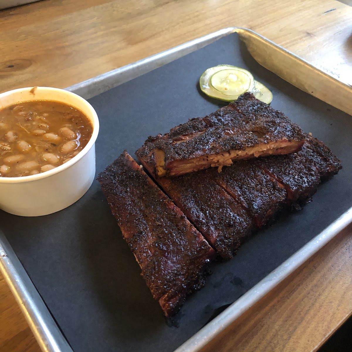 Ribs and beans