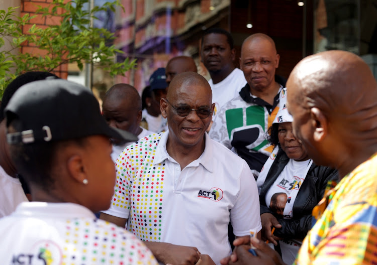 President of Act Ace Magashile during his party’s campaign in Pietermaritzburg.