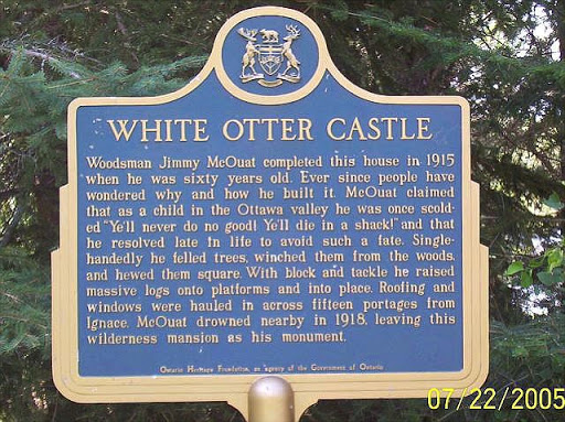 Woodsman Jimmy McOuat completed this house in 1915 when he was sixty years old. Ever since people have wondered why and how he built it. McOuat claimed that as a child in the Ottawa valley he was...