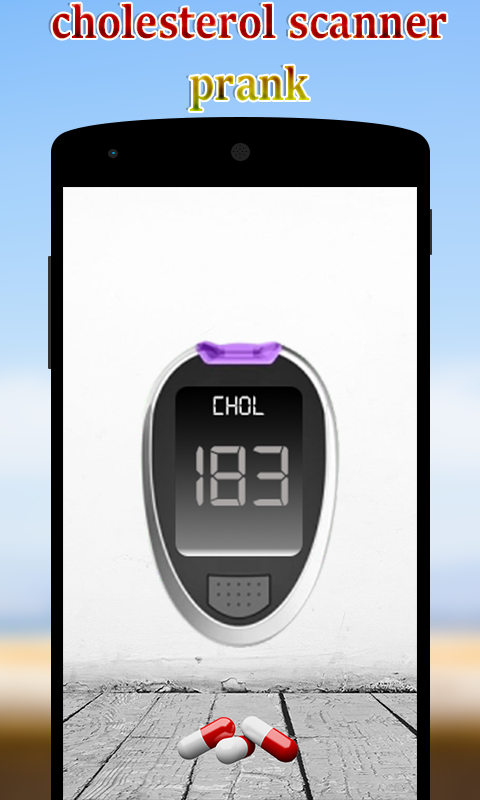 Android application Cholesterol detector prank screenshort