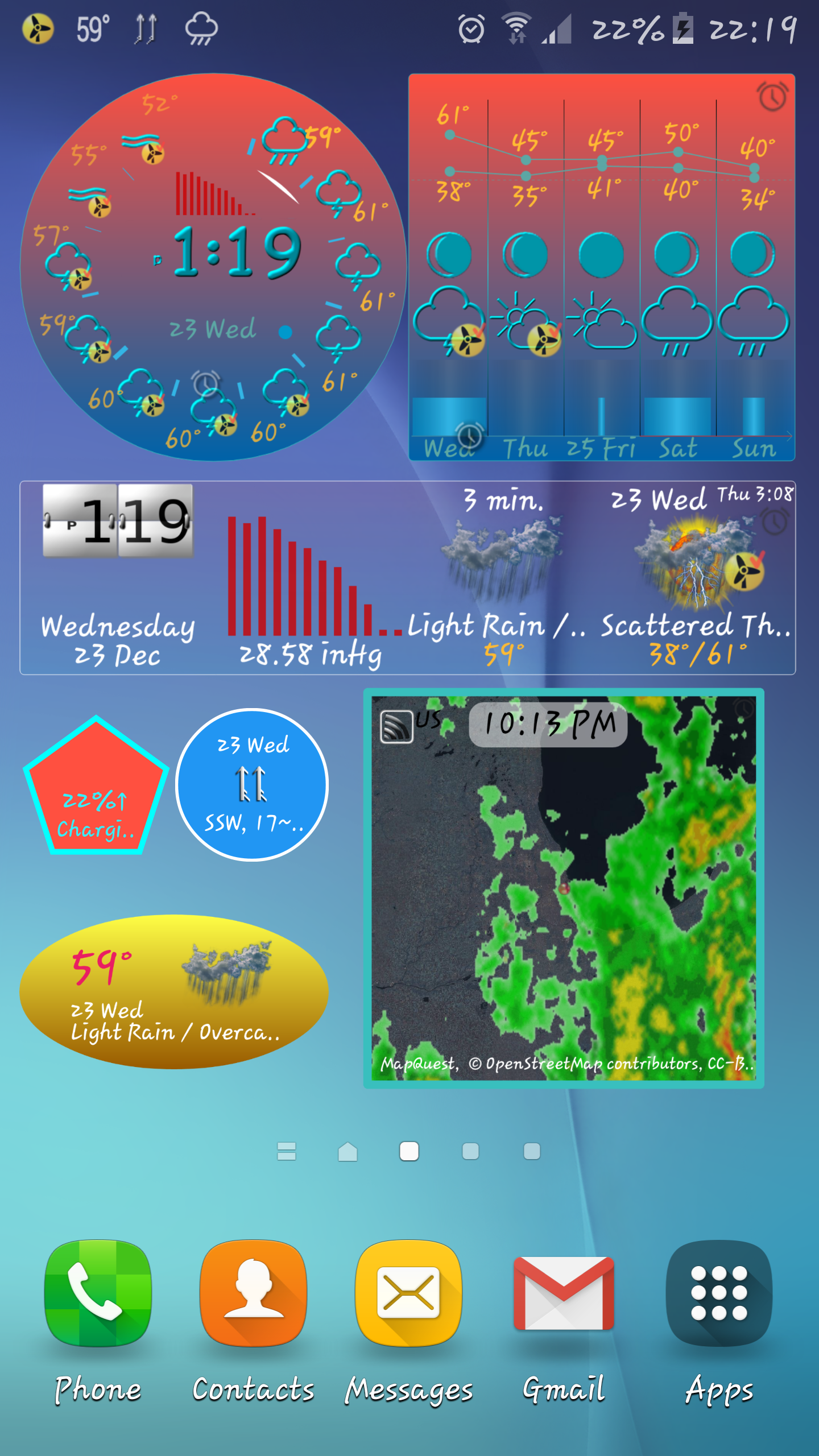 Android application eWeather HD, Radar, Alerts screenshort