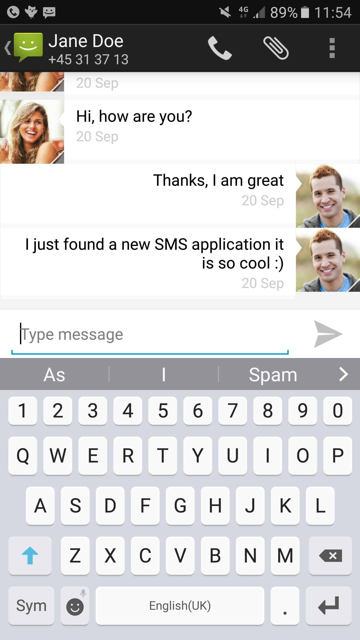 Android application The Text Messenger App screenshort