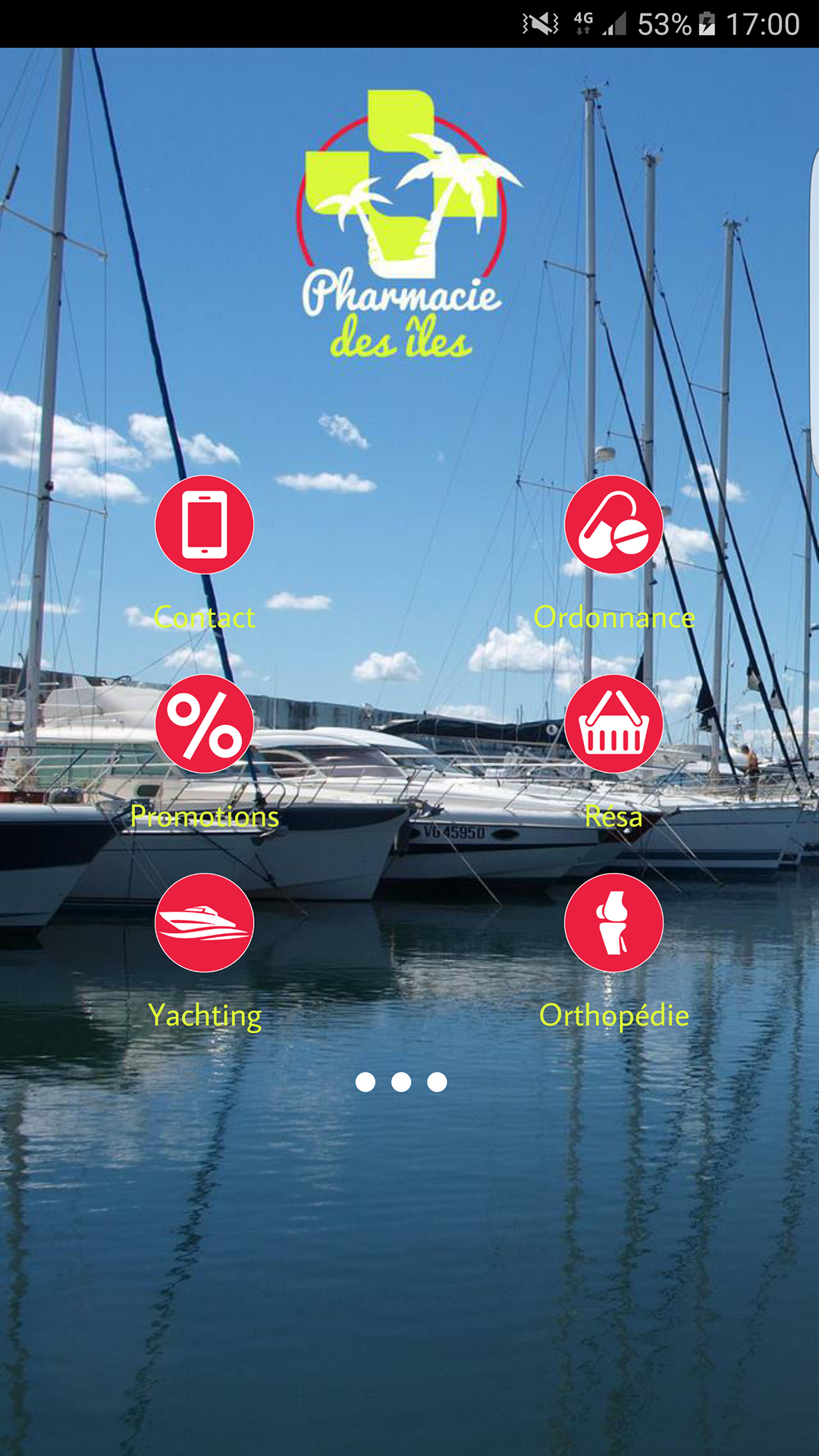 Android application Pharmacie des îles St Raphaël screenshort
