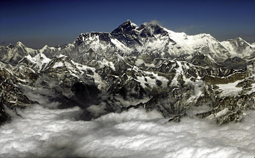 TAKE A PEAK: Mount Everest, the highest peak in the world at an altitude of 8848m, is seen in this aerial view taken on March 25 2008. Everest is part of the Himalayan mountain range along the border of Nepal and Tibet.
