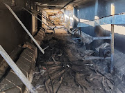 Inside the tunnels beneath the M1 highway bridge, where a  fire ravaged electricity infrastructure. 