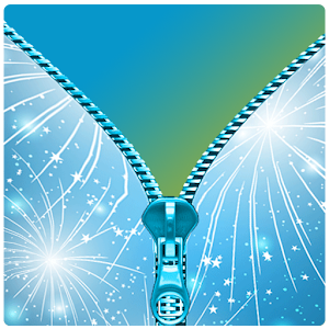 Download Blue Fireworks Zip Lock Screen ziplock theme free For PC Windows and Mac