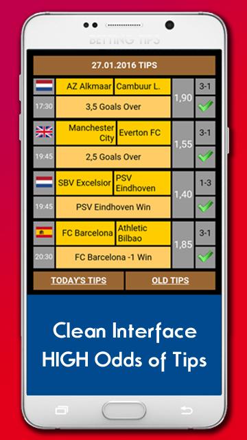 Android application Betting Tips screenshort