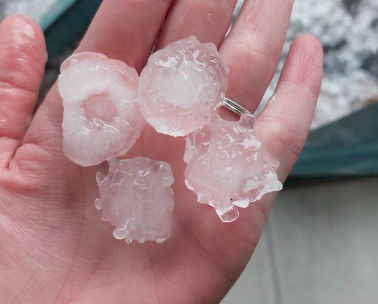 Spike hailstones covered parts of Gauteng in a white blanket after a thunderstorm swept across the city on Monday afternoon.