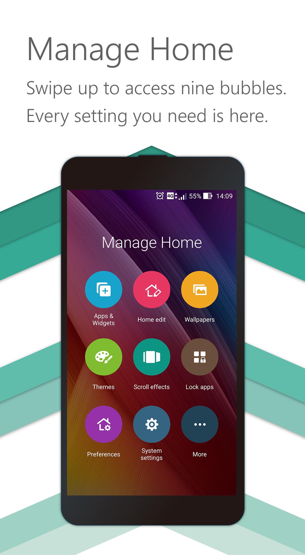 Android application ZenUI Launcher – Fast &amp; Smart screenshort