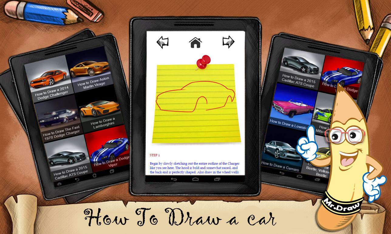 Android application How to Draw Cars step by step screenshort