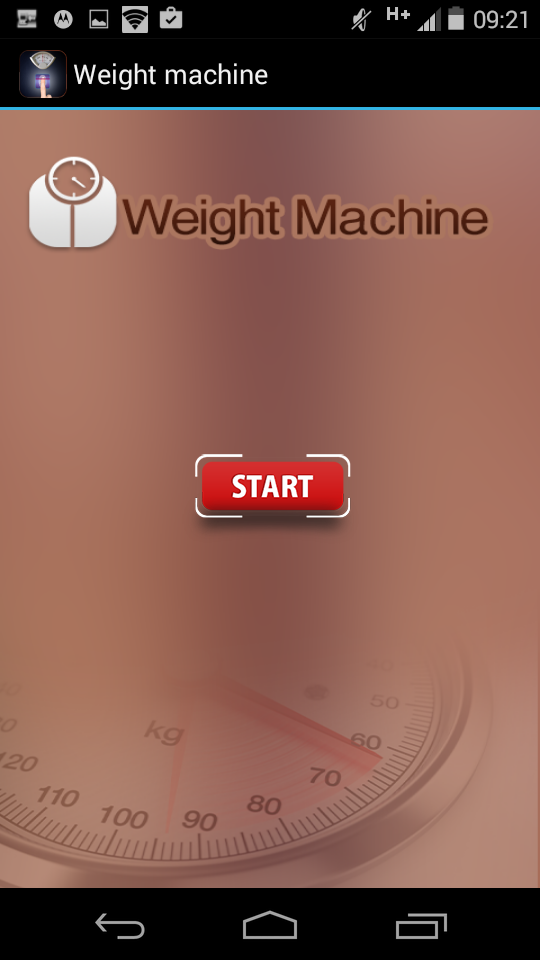 Android application Weight Machine scanner prank screenshort