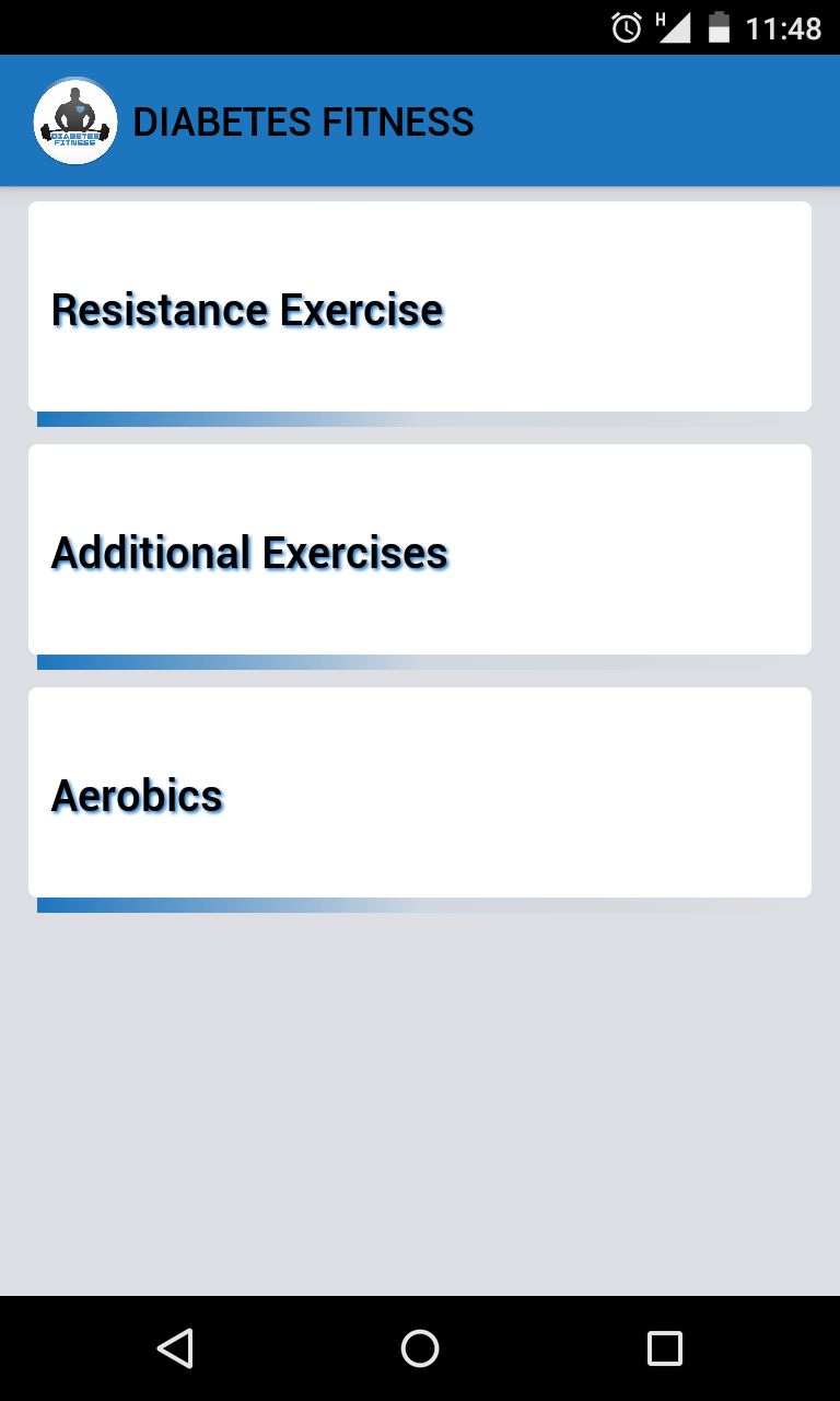 Android application Diabetes Fitness Pro screenshort