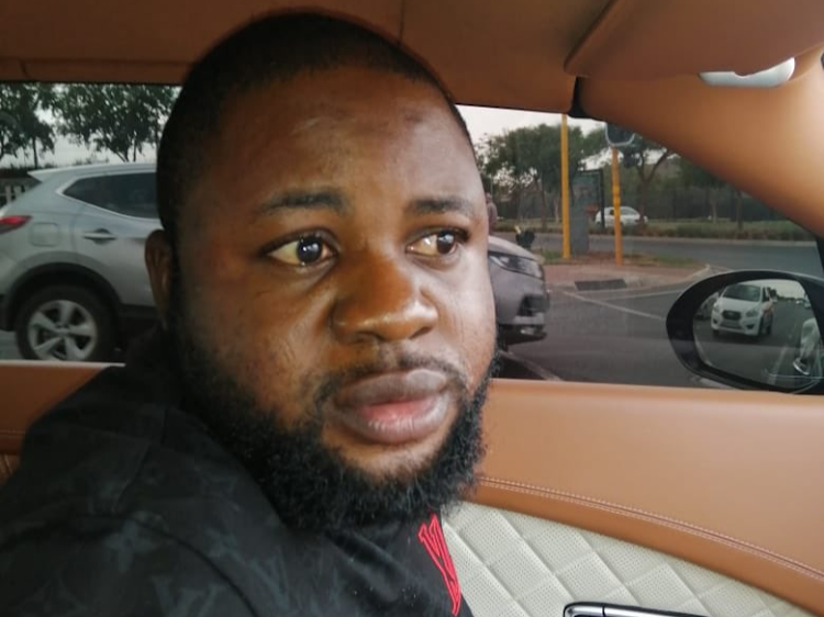 BETTER TO CRY IN A BENTLEY: Abdul Olatunji in his R2.7M Bentley on the day of his arrest in 2019. He was sentenced to 8 years' imprisonment on Friday.