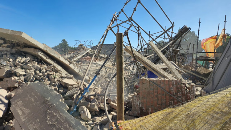 A multi-storey building under construction collapsed in George on Monday