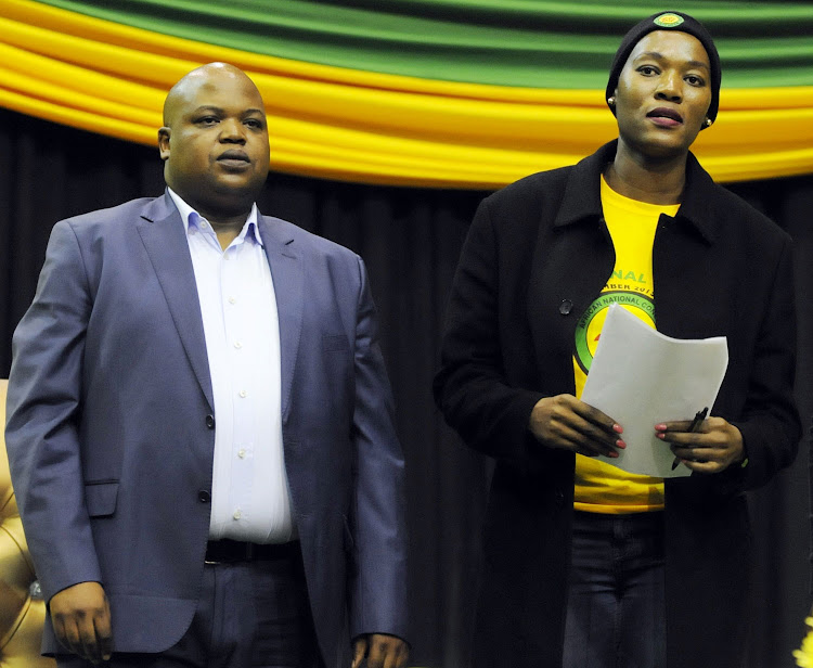 Former ANC Youth League president Collen Maine and the league’s deputy secretary, Thandi Moraka