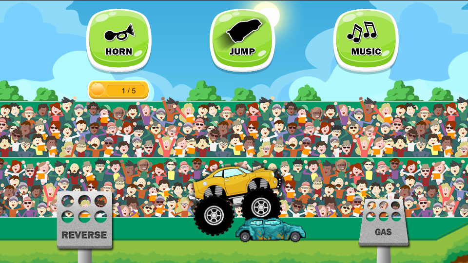 Android application Monster Truck Game for Kids screenshort