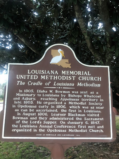 In 1805, Elisha W. Bowman was sent as a Missionary to Louisiana by Bishops Whatcoat and Asbury, reaching Appelousas territory in late 1805. He organized a Methodist Society in Opelousas early in...