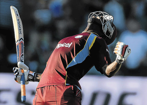 AT LAST: West Indies allrounder André Russell shows his delight after his team's win in the fourth one-day international, played at St George's Park, Port Elizabeth