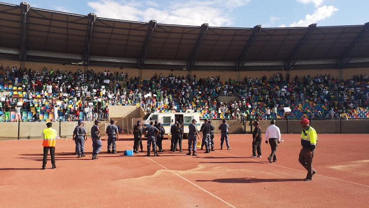 The match between Bloemfontein Celtic and Cape Town City had been called off after some supporters invaded the pitch and threw objects on the field.