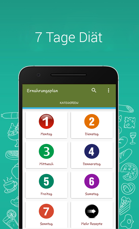 Android application Ernährungsplan zum abnehmen screenshort