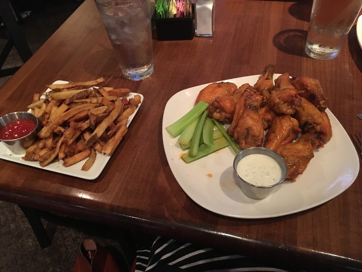 Wings and fries
