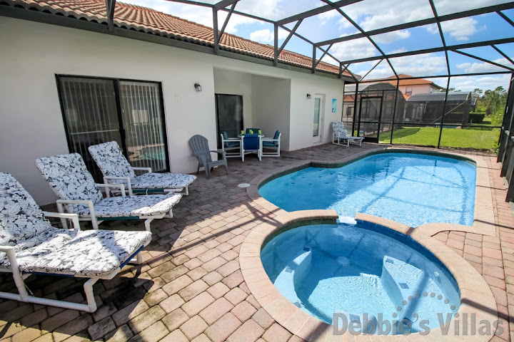 Orlando rental villa with a private pool and spa