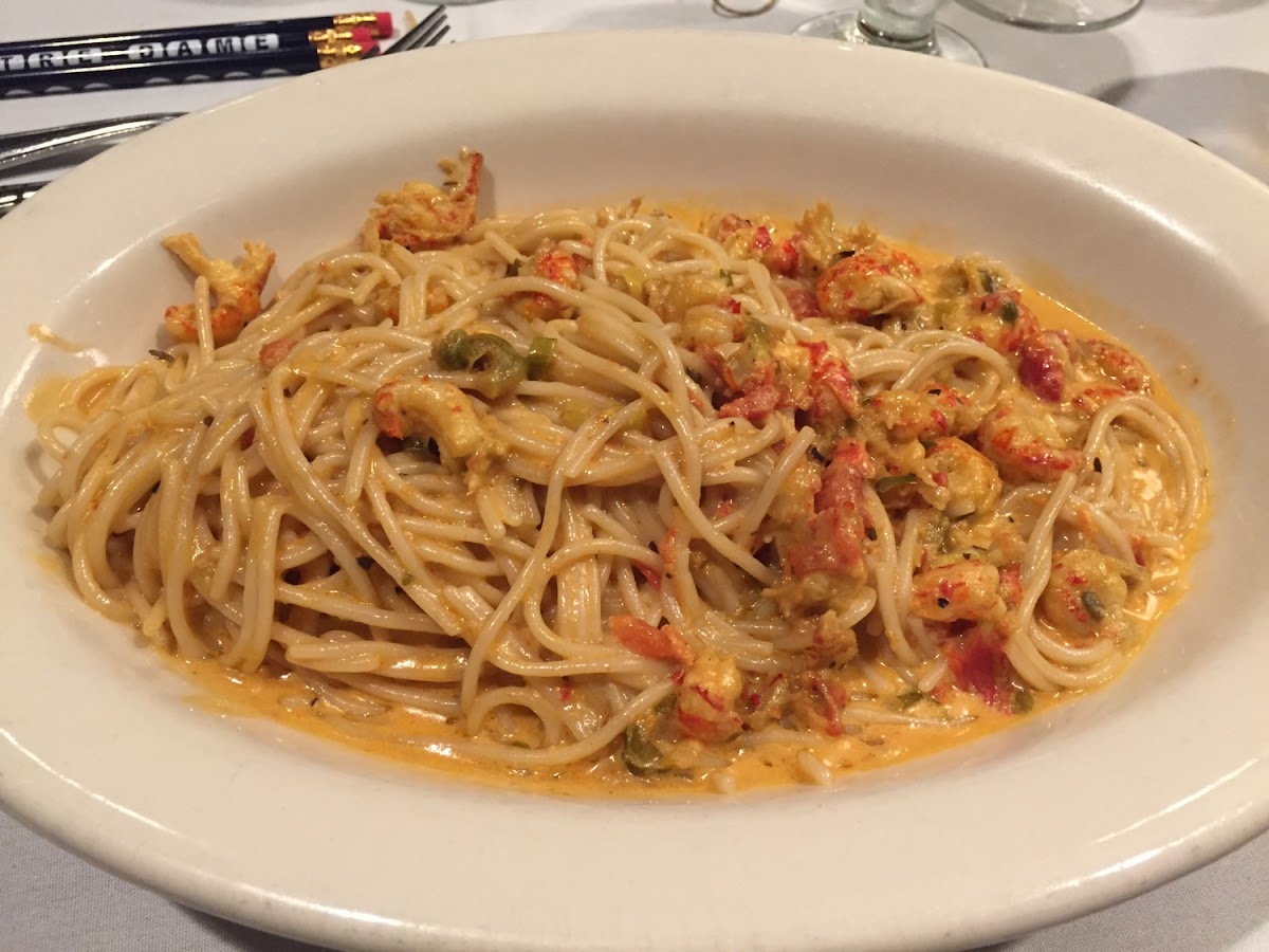 New Orleans crawfish pasta "Le Ruths" 
Delicious!