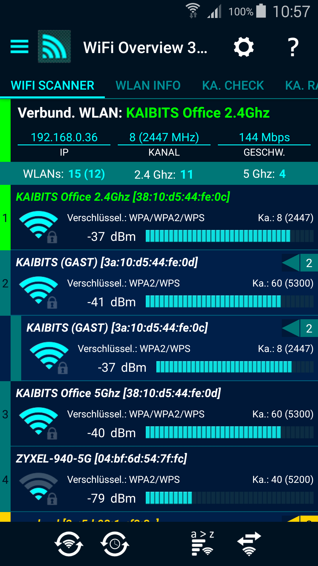 Android application WiFi Overview 360 screenshort