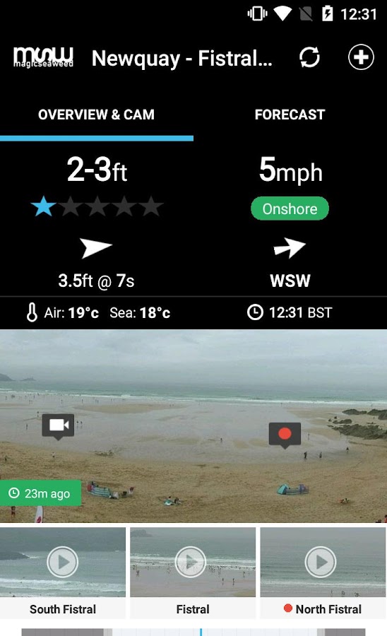 MSW Surf Forecast — приложение на Android