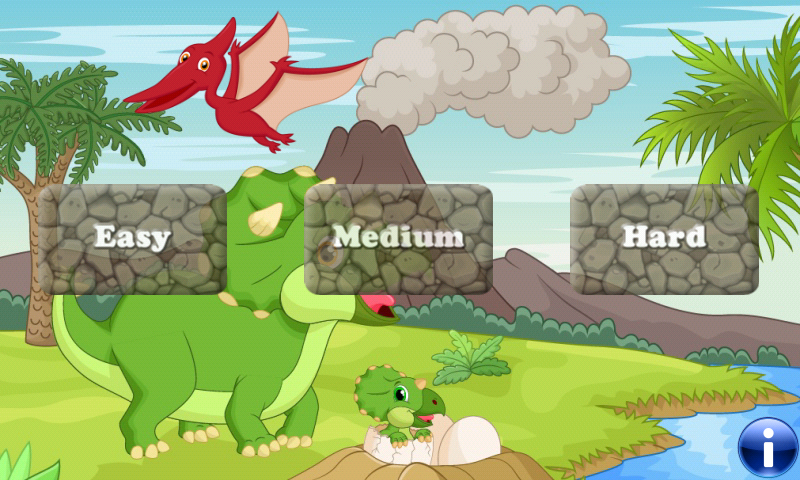 Android application Dinosaurs game for Toddlers screenshort