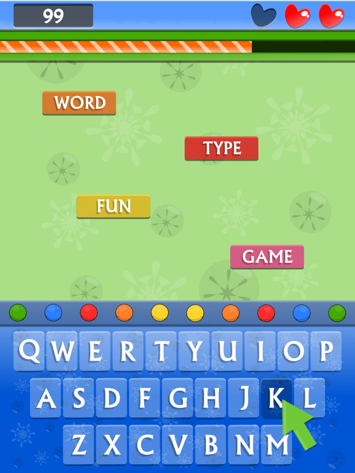 Android application Word Type Valentine Version screenshort